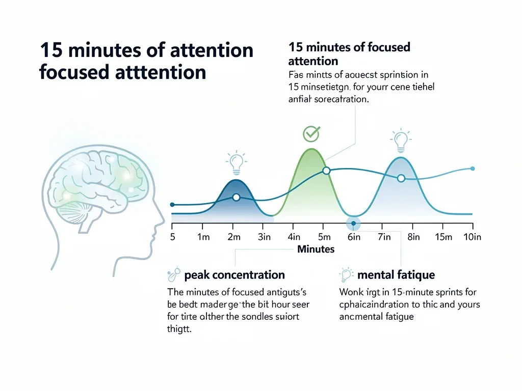 Infographic explaining cognitive benefits of 15-minute study intervals.