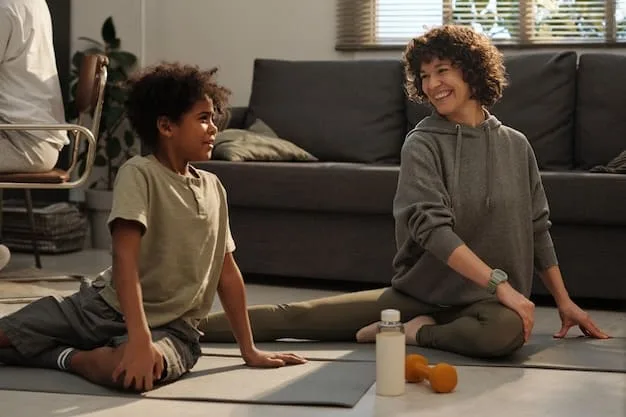 A calm and supportive parent sitting on the floor with their child, aged around 6, looking at a picture book together. The parent is pointing to a character, and the child is attentively listening, exhibiting positive engagement and connection. The lighting is soft and warm.