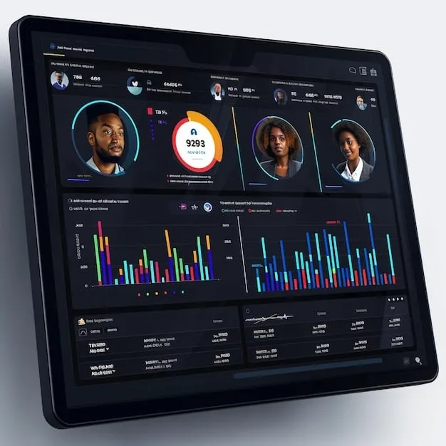A data visualization dashboard displaying various social media metrics, with an emphasis on engagement rates, conversions, and audience demographics, specifically tailored for influencer marketing analytics.