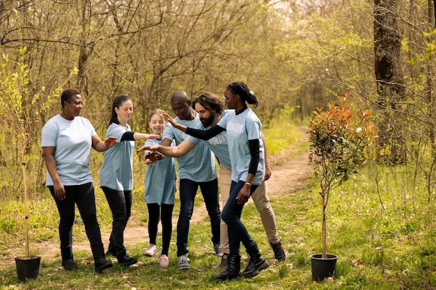 A diverse group of Gen Z individuals actively participating in a community climate action project, such as urban farming or a renewable energy installation. The image should convey collaboration, empowerment, and a sense of constructive engagement with environmental challenges.