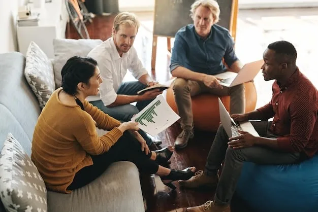 A support group meeting in progress, showing diverse individuals sharing experiences in a safe and empathetic environment, highlighting community and connection.