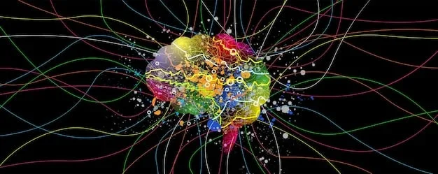 A detailed, clear visual representation of brain activity or neural pathways, possibly with abstract colorful lines connecting different regions, depicting the complex interplay of emotions and cognitive functions. The image should be clean and scientifically illustrative, without showing human faces.