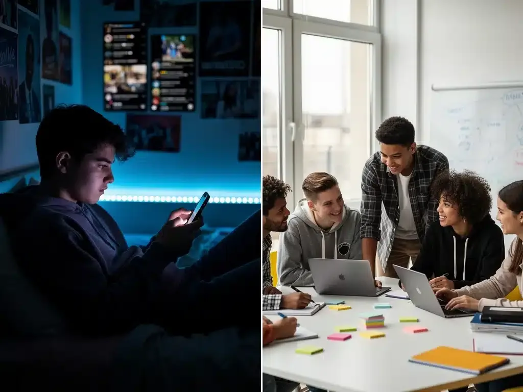 Digital peer influence versus real-world collaboration among Gen Z.