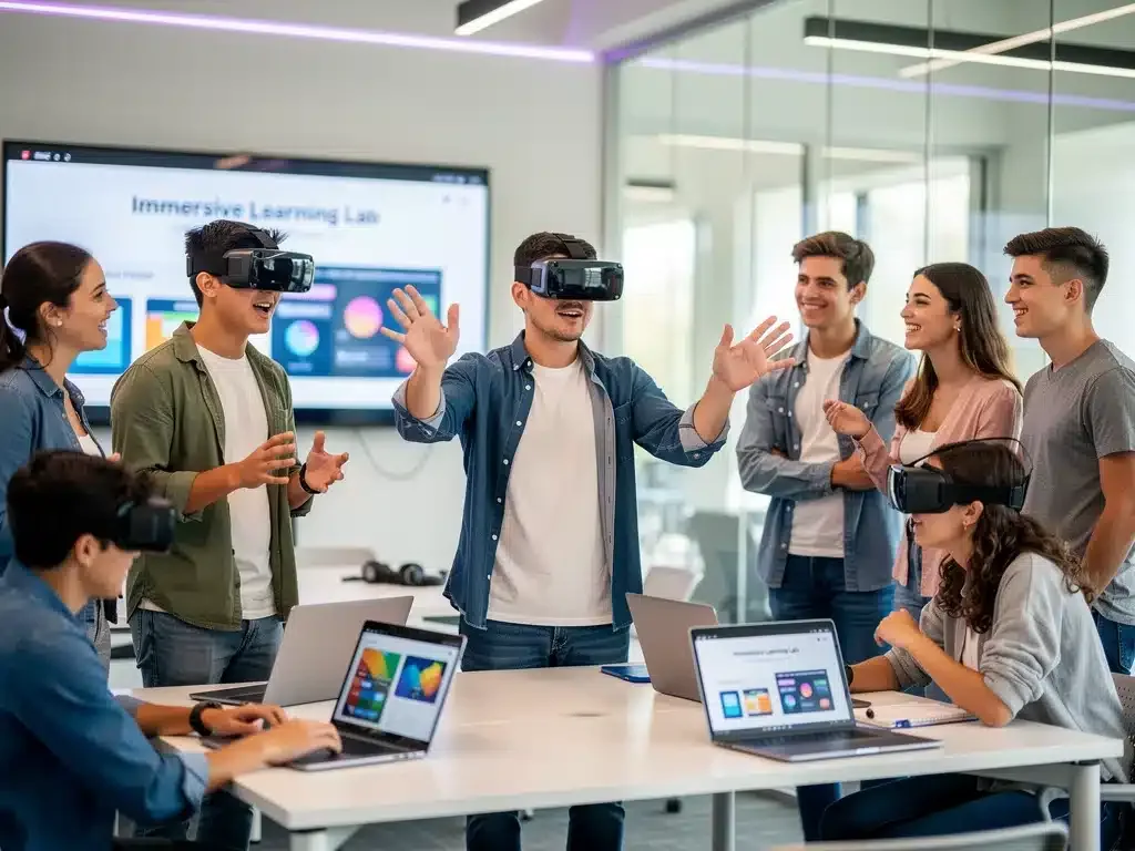 Gen Z students using VR for immersive learning