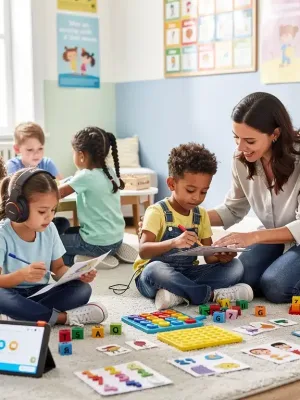 Children learning in a supportive classroom, symbolizing early intervention for learning disabilities