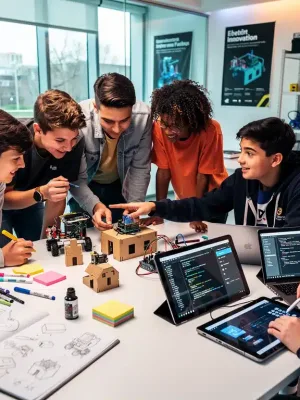 Gen Z students collaborating on creative project