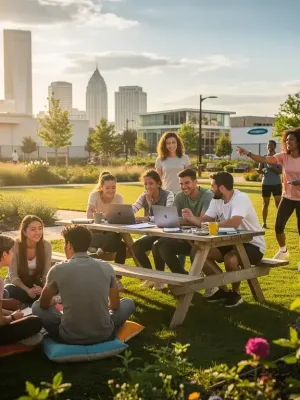 Diverse Gen Z youth building resilience through supportive activities