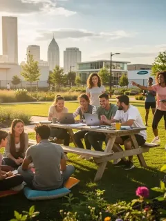 Diverse Gen Z youth building resilience through supportive activities