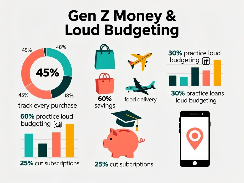 Infographic detailing Gen Z financial habits and budgeting statistics