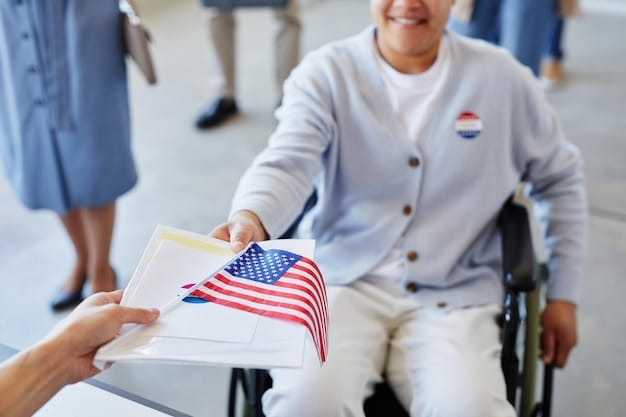 A close-up of the cover of the Americans with Disabilities Act (ADA) handbook. The image emphasizes the importance of understanding legal protections and rights in the workplace.