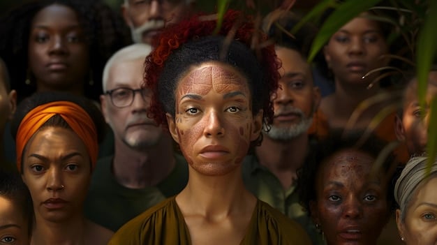 A collage showing various instances of racial profiling, workplace discrimination, housing segregation, and unequal access to healthcare, highlighting the systemic nature of racism.