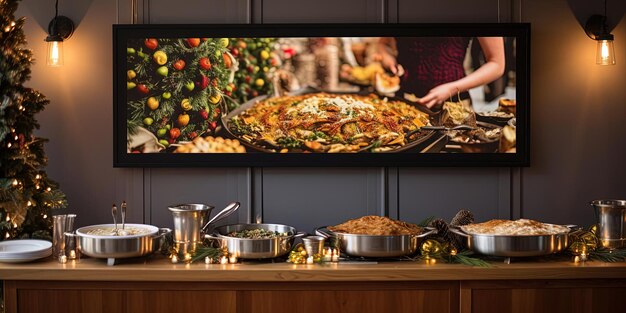 A brightly lit television set displaying a cooking competition show with vegan dishes. The focus is on the colorful and creative presentation of the food, highlighting the niche catering of the show. Chefs are seen smiling in the background, emphasizing the passion within the community.