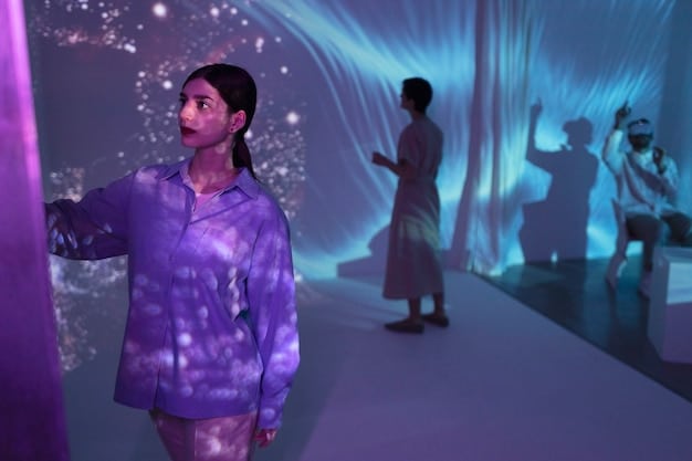A screenshot of a popular metaverse platform, showing Gen Z avatars participating in a virtual concert. The avatars are diverse and expressive, and the concert setting is highly detailed.