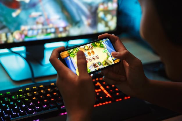 A collage showcasing various cloud gaming platforms on mobile devices, highlighting popular AAA titles being streamed seamlessly. The images should convey high-quality graphics and smooth gameplay.