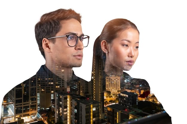 A split-screen image showing a Gen Z individual on one side using an AI-powered tool to verify a news article on their smartphone, contrasted with the article's original source on the other side, highlighting the fact-checking process.