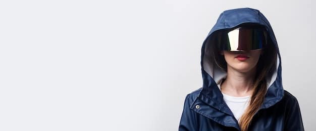 A split image showing a Gen Z individual wearing AR glasses, with one side displaying their real-world view enhanced with digital information overlays, and the other side showing the data and applications being processed by the glasses. This illustrates the everyday integration of AR technology.