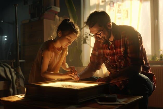 A couple working together to solve a puzzle, illustrating teamwork and problem-solving skills. The scene is brightly lit and conveys a sense of collaboration and mutual support.