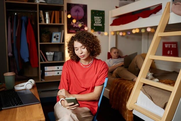 A Gen Z person passionately running a small online business from their home office, surrounded by creative tools and a dual-monitor setup, emblematic of the modern entrepreneurial spirit and flexible work.