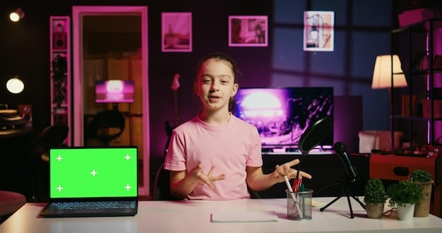 A Gen Z individual engrossed in live streaming, showcasing a multi-monitor setup with gaming content, chat overlay, and a webcam capturing their reactions, illustrating the immersive streaming experience.