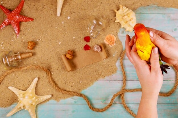 A child's hands exploring a colorful sensory bin filled with kinetic sand and various small textured objects, demonstrating focused and calm engagement.