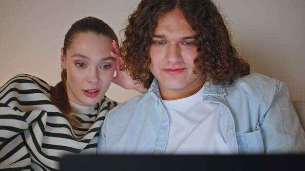 A split screen showing one side with a Gen Z student watching an educational video on a tablet with subtitles, and the other side showing the same student creating a digital presentation on a laptop, illustrating both consumption and creation of multimedia content.
