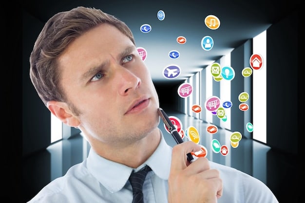 A person looking thoughtfully at a complex web of interconnected social media profiles and data points, symbolizing the challenges of identifying and vetting micro-influencers.