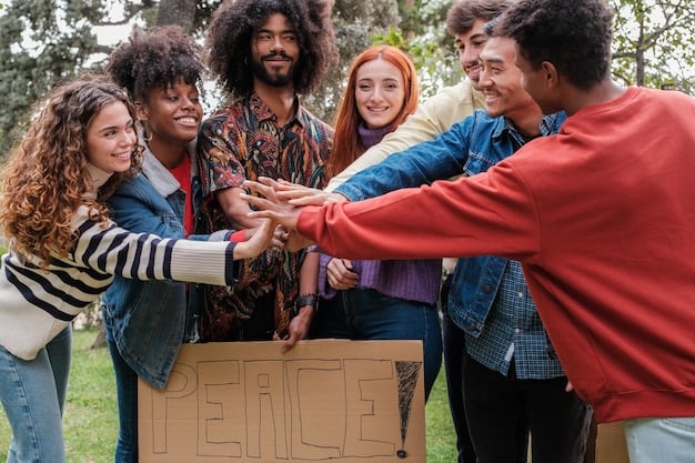 A young adult participating in a community project, demonstrating leadership and positive social engagement, reflective of long-term impacts of positive discipline.