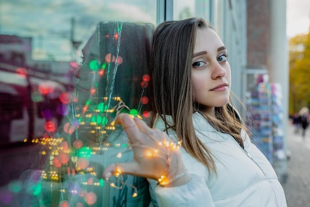 A young woman from Gen Z intently focusing on a holographic screen, interacting with data visualizations and AI algorithms, showcasing human-AI collaboration in a modern office setting.
