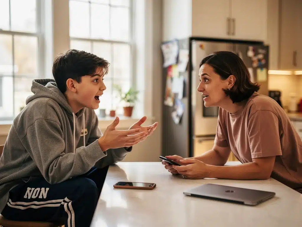 Parent actively listening to Gen Z child's digital interests