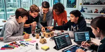 Gen Z students collaborating on creative project