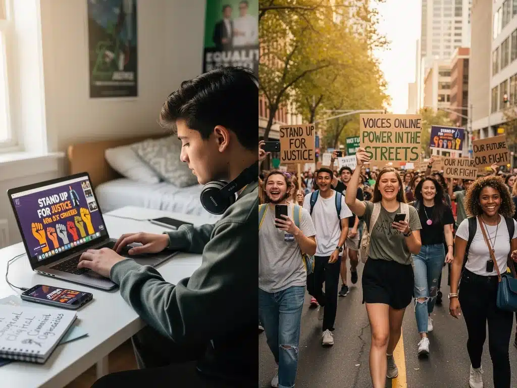 Online advocacy translating to real-world protests by Gen Z