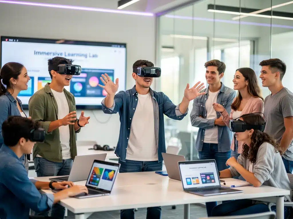 Gen Z students using VR for immersive learning